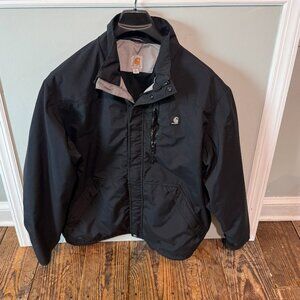 Carhartt Jacket Storm Defender J162 Men's Size XL Tall Black Waterproof